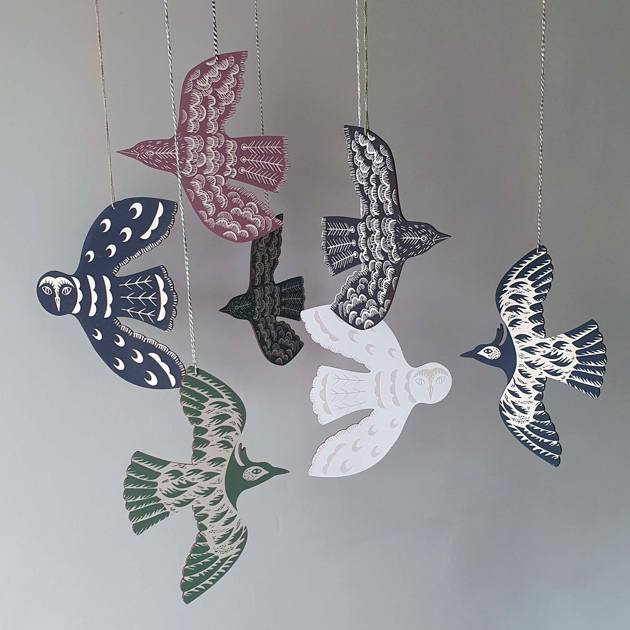 Hanging blackbirds